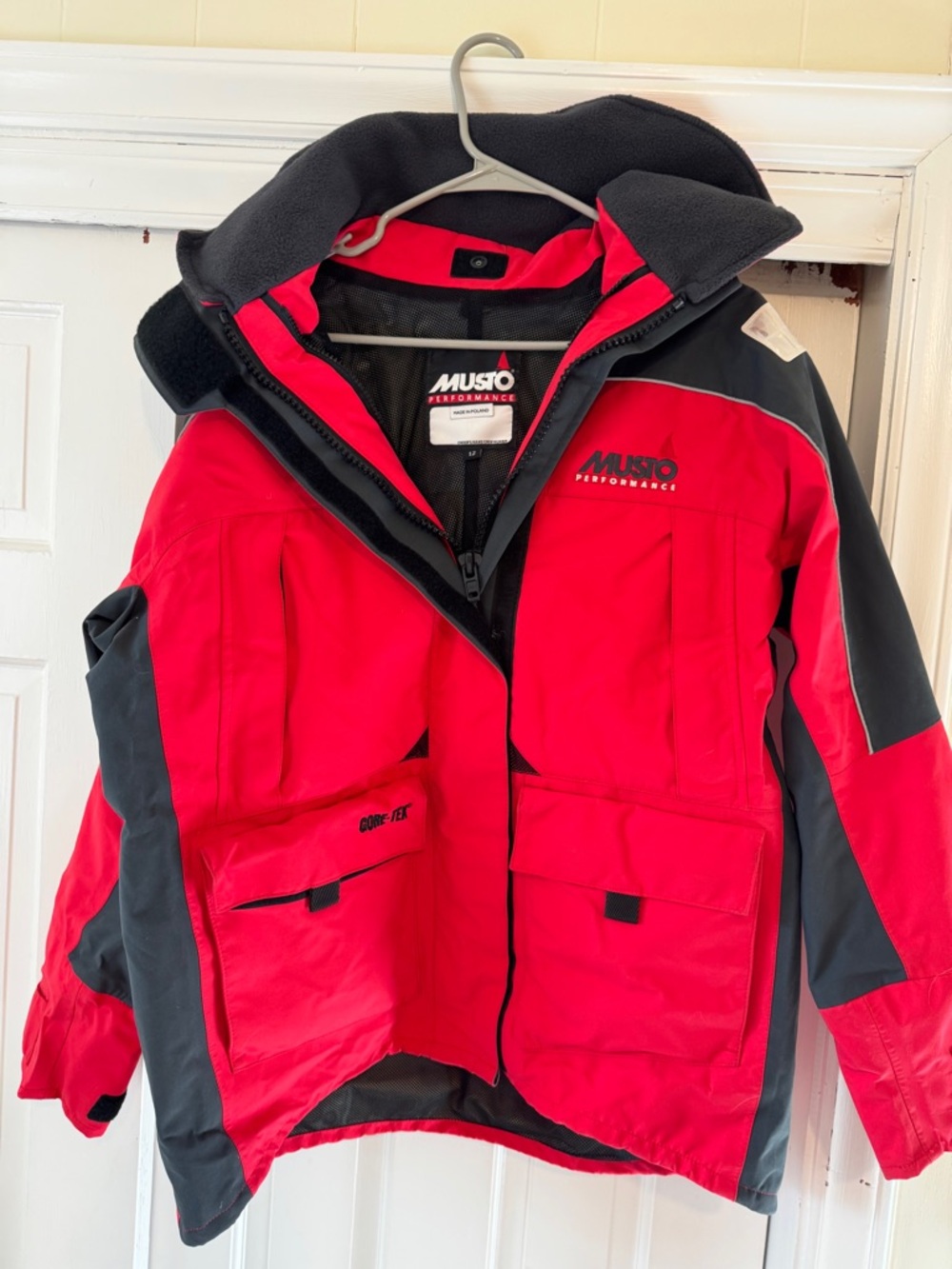 Musto Performance Women's Red and Black Raincoat